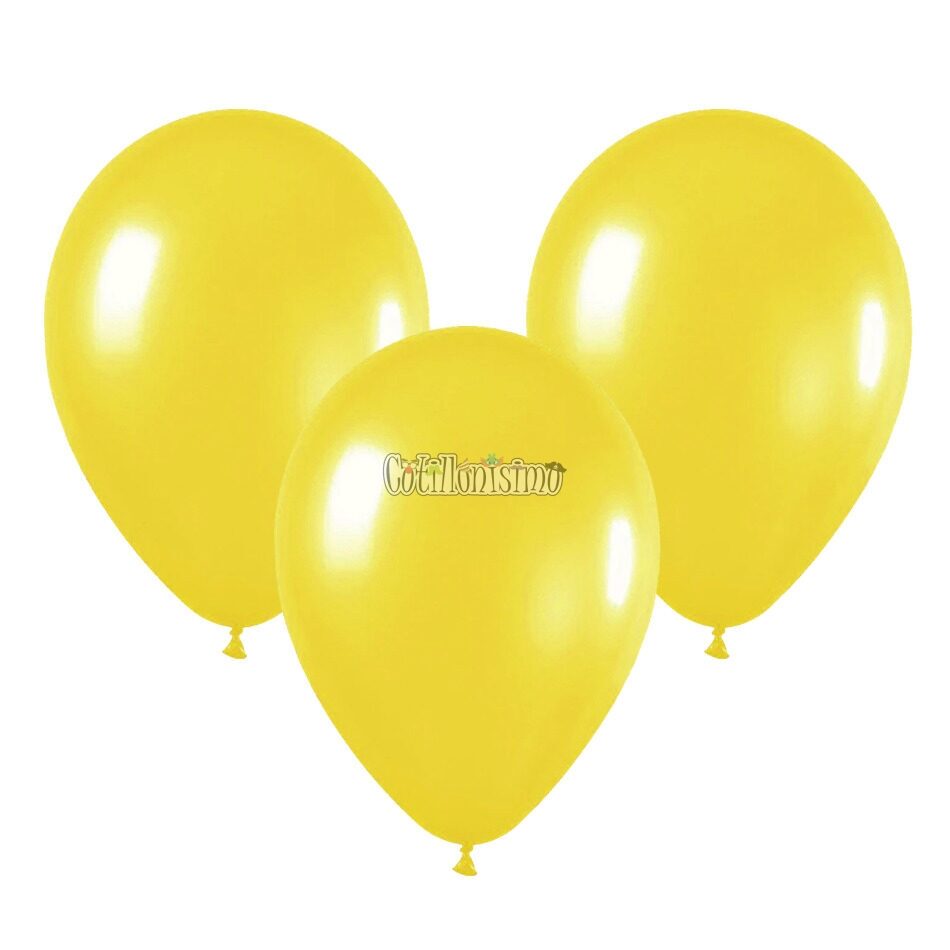 Globo Latex Liso Color AMARILLO 10 Pulgadas X10 Unidades - Cotillonisimo