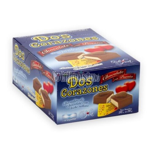Chocolate DOS CORAZONES FELFORT x 20 Unidades