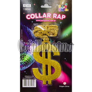 Collar Dinero Dolar 24k Rapero