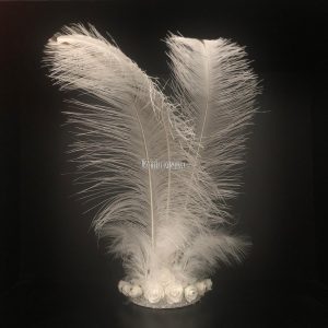 Corona 3 Plumas Color BLANCO - Imagen 2