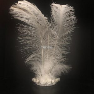 Corona 3 Plumas Color BLANCO