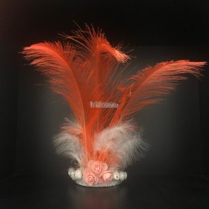 Corona 3 Plumas Color NARANJA
