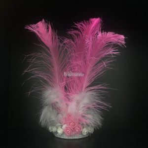 Corona 3 Plumas Color ROSA - Imagen 2