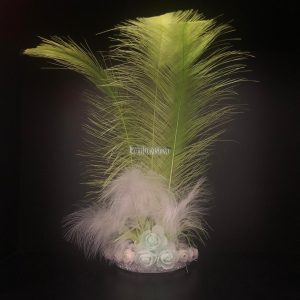 Corona 3 Plumas Color VERDE - Imagen 2