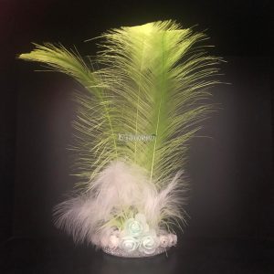 Corona 3 Plumas Color VERDE