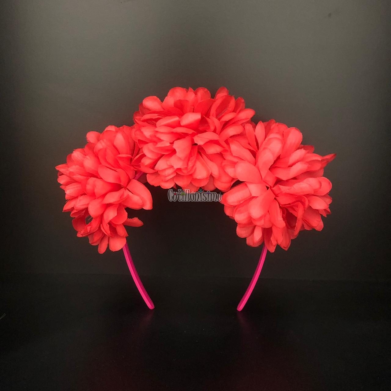Vincha 3 Flores FLUO - Imagen 3