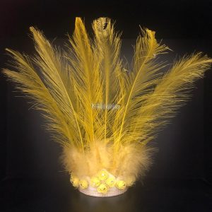 Corona 9 Plumas Color AMARILLO - Imagen 2