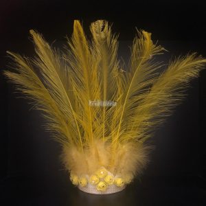 Corona 9 Plumas Color AMARILLO