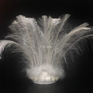 Corona 9 Plumas Color BLANCO - Imagen 2