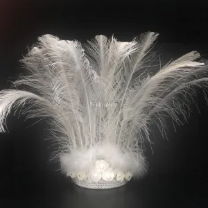 Corona 9 Plumas Color BLANCO