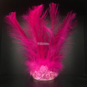 Corona 9 Plumas Color FUCSIA - Imagen 2