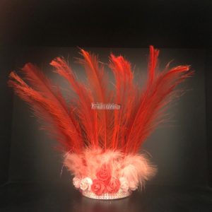 Corona 9 Plumas Color NARANJA