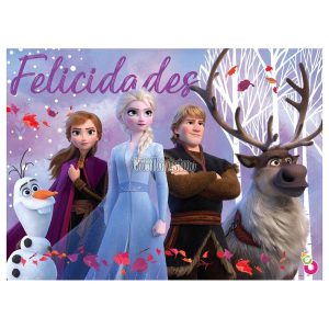 Cartel Felicidades FROZEN - LICENCIA OFICIAL