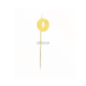 Vela Pinche Gibreada Nº0 Color Amarillo