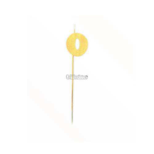 Vela Pinche Gibreada Nº0 Color Amarillo