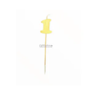 Vela Pinche Gibreada Nº1 Color Amarillo