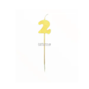 Vela Pinche Gibreada Nº2 Color Amarillo