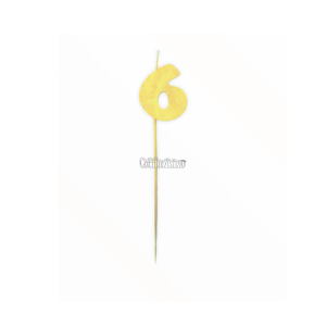 Vela Pinche Gibreada Nº6 Color Amarillo