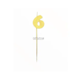 Vela Pinche Gibreada Nº6 Color Amarillo