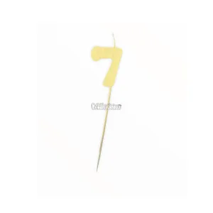 Vela Pinche Gibreada Nº7 Color Amarillo