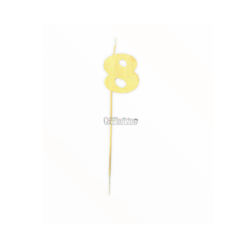 Vela Pinche Gibreada Nº8 Color Amarillo