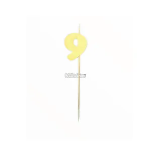 Vela Pinche Gibreada Nº9 Color Amarillo
