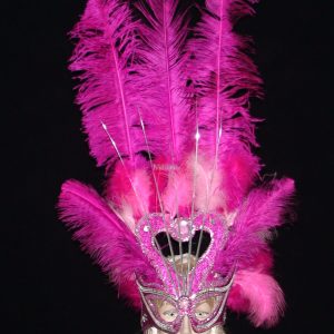 ANTIFAZ Luminosa con Plumas CORAZON GRANDE (LED)