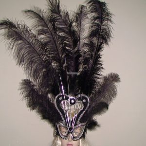 ANTIFAZ Luminosa con Plumas CORAZON GRANDE (LED) - Imagen 2