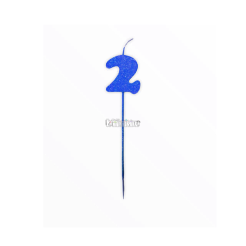 Vela Pinche Gibreada Nº2 Color Azul