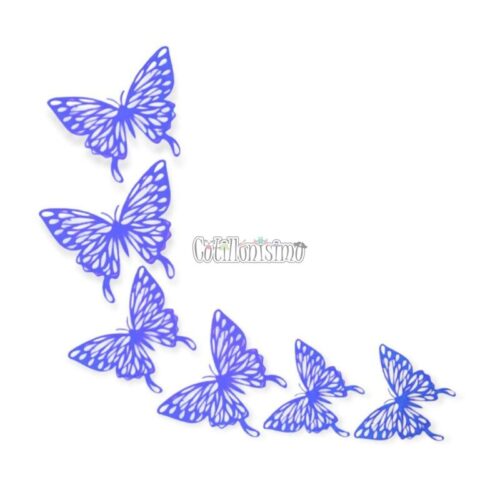 Adorno Mariposa Calada Azul x6 Unidades Modelos Surtidos