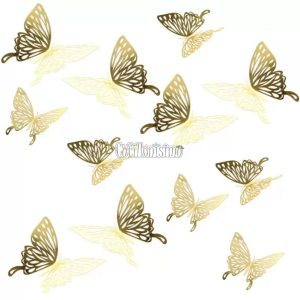 Alternative view of Adorno Mariposa Calada Dorada x6 Unidades Modelos Surtidos