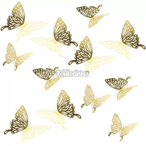 Adorno Mariposa Calada Dorada x6 Unidades Modelos Surtidos - Imagen 2
