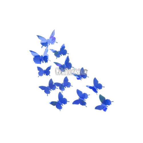 Adorno Mariposa Metalizada Modelos Surtidos Azul x12