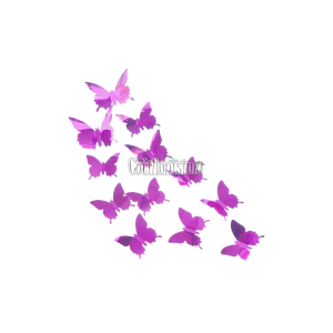 Adorno Mariposa Metalizada Modelos Surtidos Violeta x12