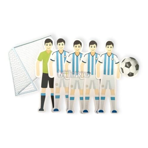 Adorno Pinche Jugadores Silueta Argentina x5 Unidades