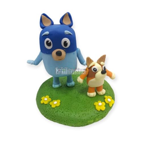 Adorno de Porcelana Bluey y Chilli Heeler