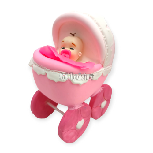 Adorno de Porcelana Cochecito de Bebe Nena