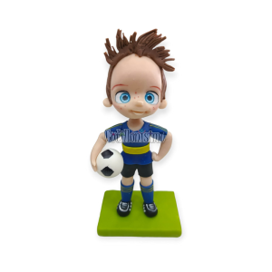 Adorno de Porcelana Jugador de Futbol Boca