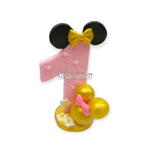 Adorno de Porcelana Numero 1 Minnie Mouse