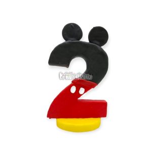 Adorno de Porcelana Numero 2 Mickey Mouse