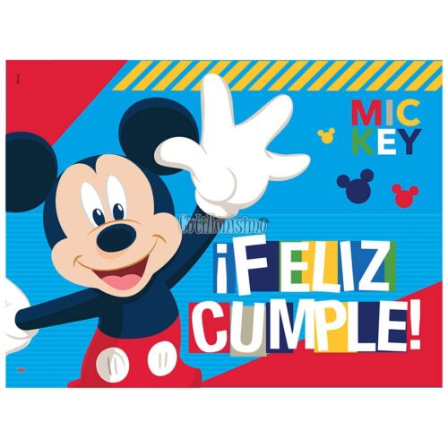 Cartel Feliz Cumple MICKEY - Oficial (54 x 38cm)
