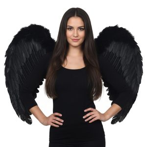 Alas de Angel Grandes Color Negro con Plumas - Imagen 3