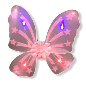 Alternative view of Alas de Mariposa Rosa con Estrellas Luminosa (LED)