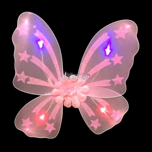 Alas de Mariposa Rosa con Estrellas Luminosa (LED)