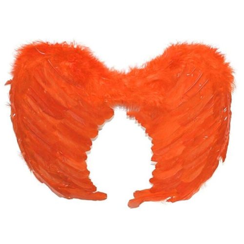 Alas de Angel Grandes Color Naranja con Plumas