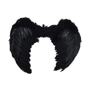 Alas de Angel Grandes Color Negro con Plumas