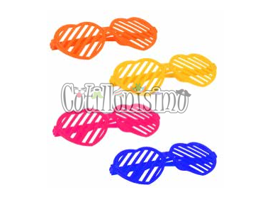 Anteojo Persiana Corazon FLUO (Plastico)