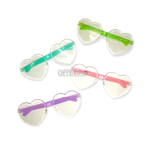 Anteojo Corazon Transparentes