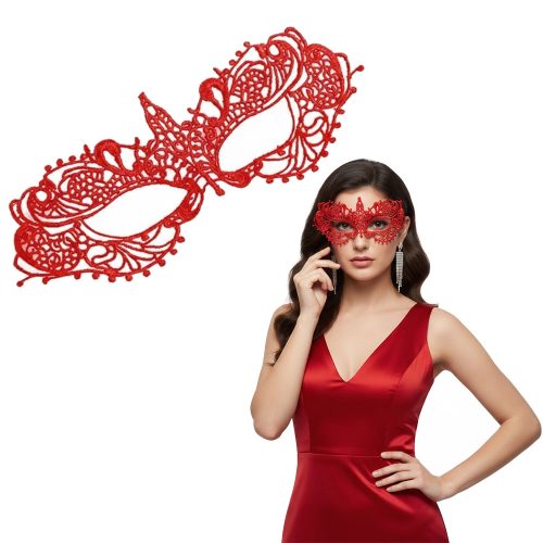 Antifaz Encaje MARIPOSA NOCTURNA ROJO