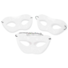 Antifaz Liso Plástico Blanco x1u